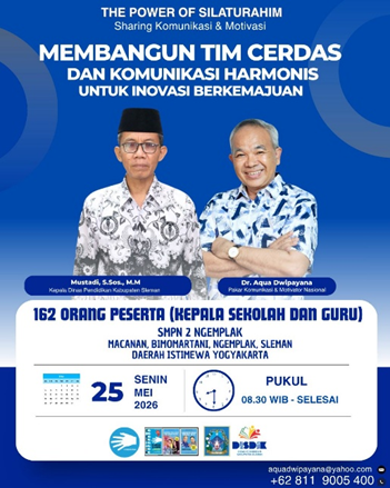 Perkuat Sinergi, SMPN 3 Ngaglik Ikuti Kegiatan Power of Silaturahmi  Bertajuk “Membangun Tim Cerdas dan Komunikasi Harmonis”